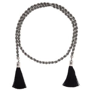 Shelly Brown Carmen Silk Tassel Wrap Necklace